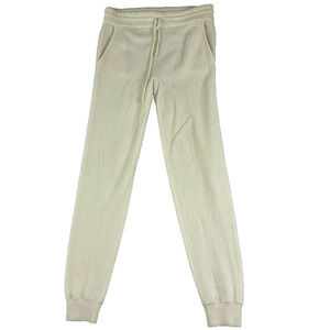 Kujten Joggers Womens Size 2 Beige 100% Cashmere Designed in Paris